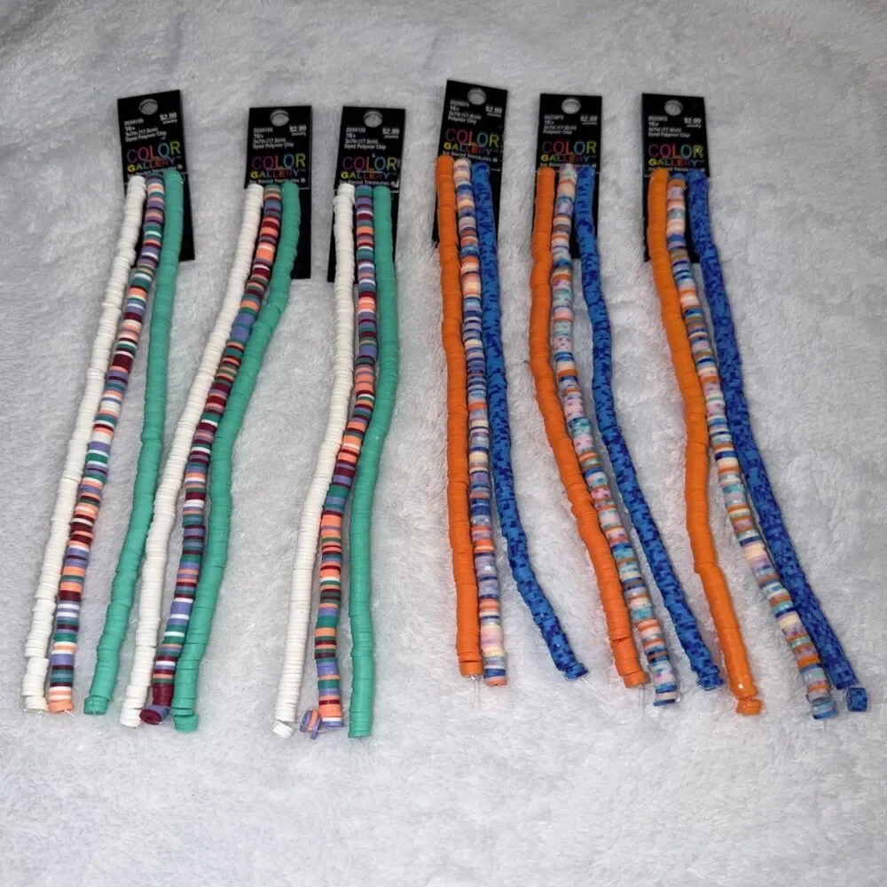 Vinyl Disc Beads 18 full strands of 200+ beads per strand New By Color Gallery